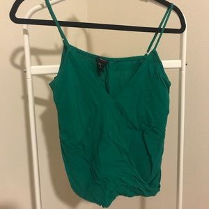 Emerald cross over tank top